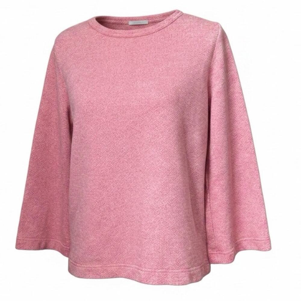 Lou & Grey Coral 3/4 Bell Sleeve French Terry Sweatshirt Top Size M Casual Chic